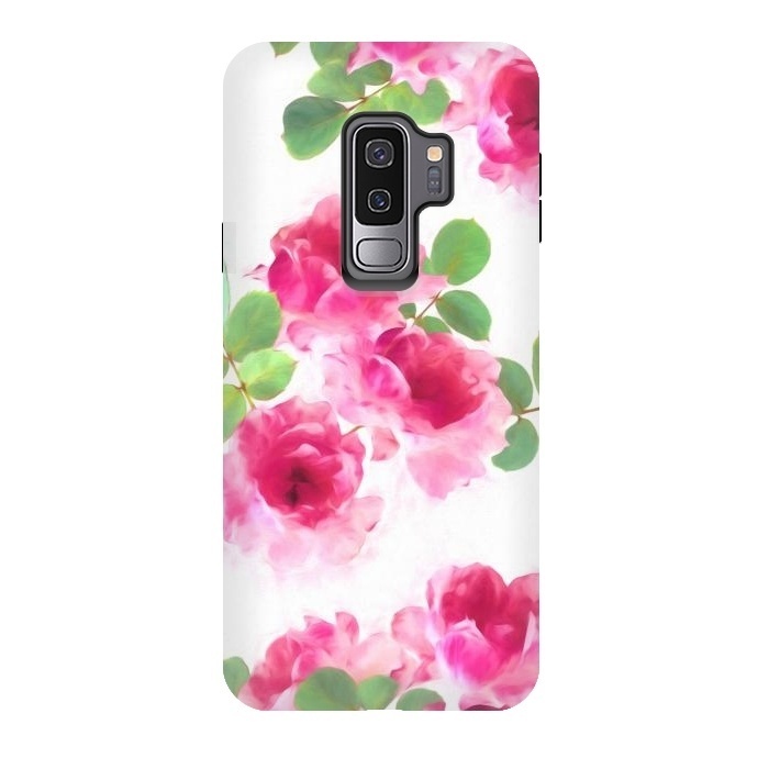Galaxy S9 plus StrongFit Candy Roses by Micklyn Le Feuvre
