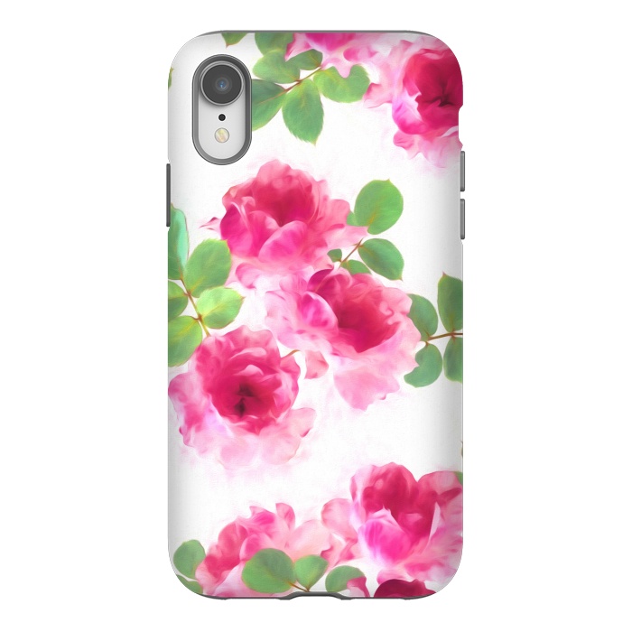 iPhone Xr StrongFit Candy Roses by Micklyn Le Feuvre