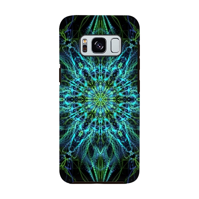 Galaxy S8 StrongFit Neon Mandala I by Art Design Works