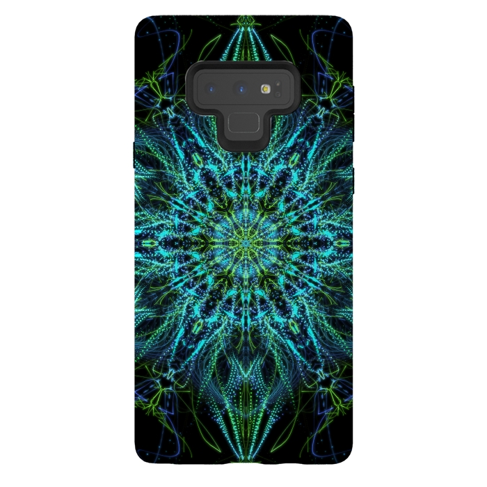 Galaxy Note 9 StrongFit Neon Mandala I by Art Design Works