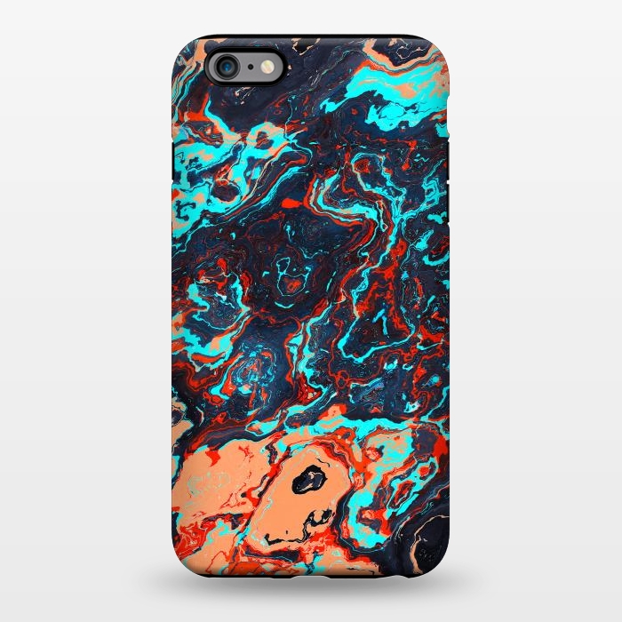 iPhone 6/6s plus StrongFit Black Marble Colorful Waves by Art Design Works