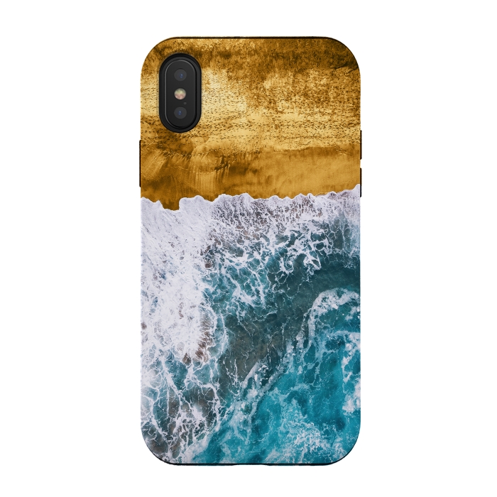 iPhone Xs / X StrongFit Tropical XVI - Golden Beach by Art Design Works