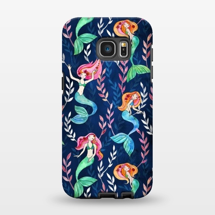 Galaxy S7 EDGE StrongFit Little Merry Mermaids by Micklyn Le Feuvre