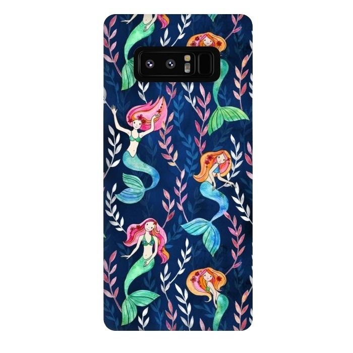 Galaxy Note 8 StrongFit Little Merry Mermaids by Micklyn Le Feuvre