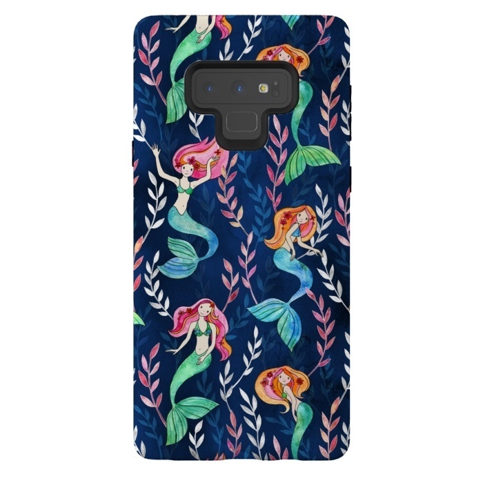 Galaxy Note 9 StrongFit Little Merry Mermaids by Micklyn Le Feuvre