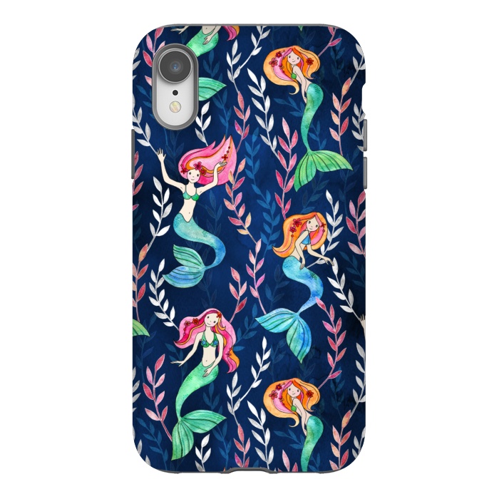 iPhone Xr StrongFit Little Merry Mermaids by Micklyn Le Feuvre