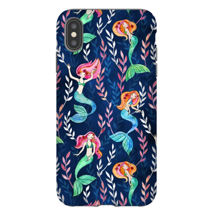 iPhone Xs Max StrongFit Little Merry Mermaids by Micklyn Le Feuvre