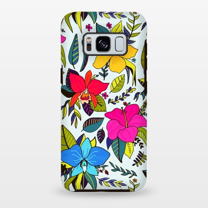 Galaxy S8 plus StrongFit Tropical Floral by Tigatiga