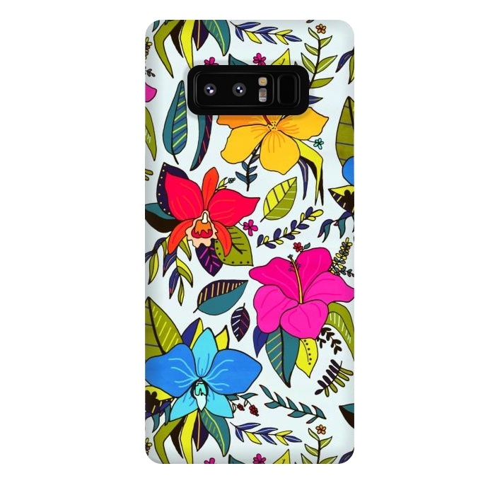 Galaxy Note 8 StrongFit Tropical Floral by Tigatiga