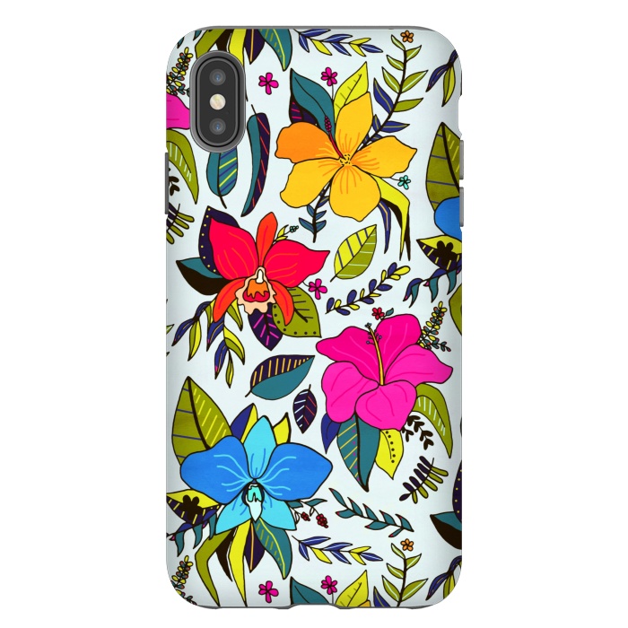 iPhone Xs Max StrongFit Tropical Floral by Tigatiga