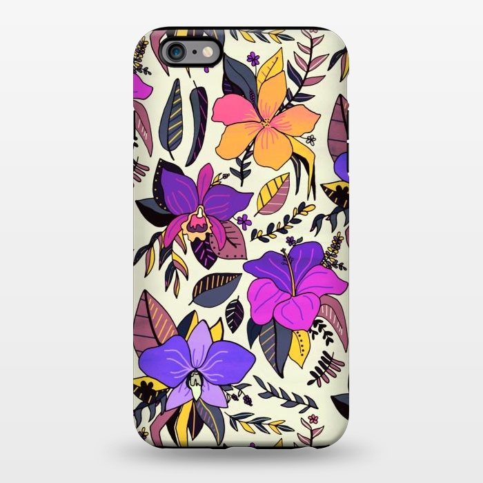 iPhone 6/6s plus StrongFit Sunset Tropical Floral by Tigatiga