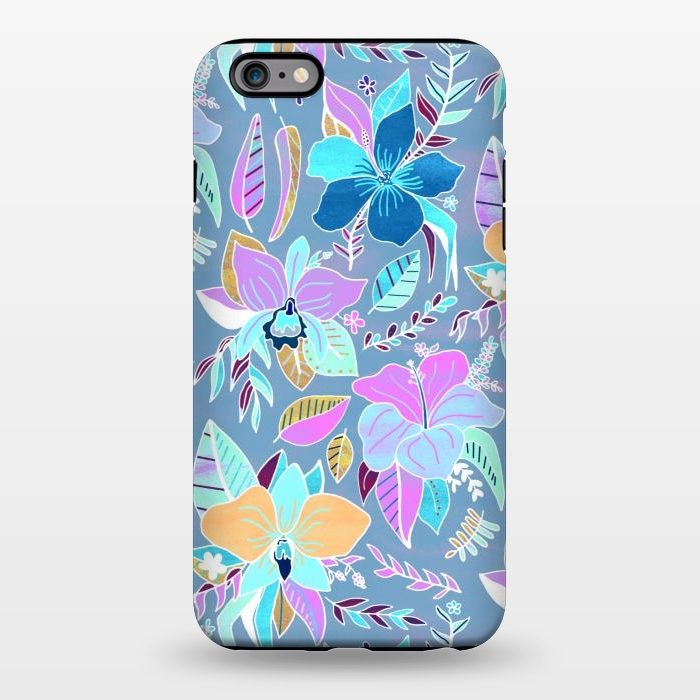 iPhone 6/6s plus StrongFit Pastel Tropical Floral by Tigatiga
