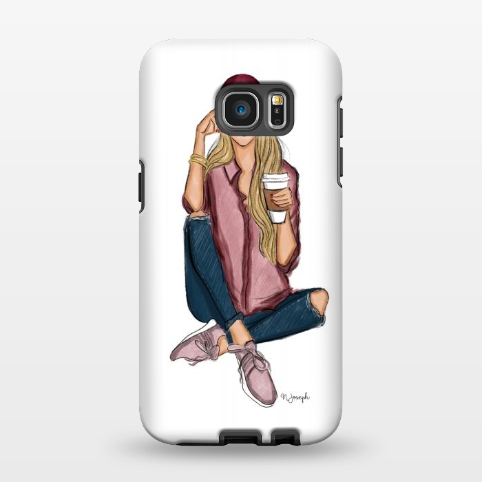 Galaxy S7 EDGE StrongFit Basic Chic - Blonde by Natasha Joseph Illustrations 