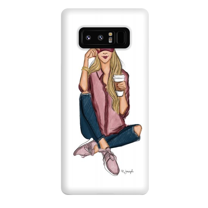 Galaxy Note 8 StrongFit Basic Chic - Blonde by Natasha Joseph Illustrations 