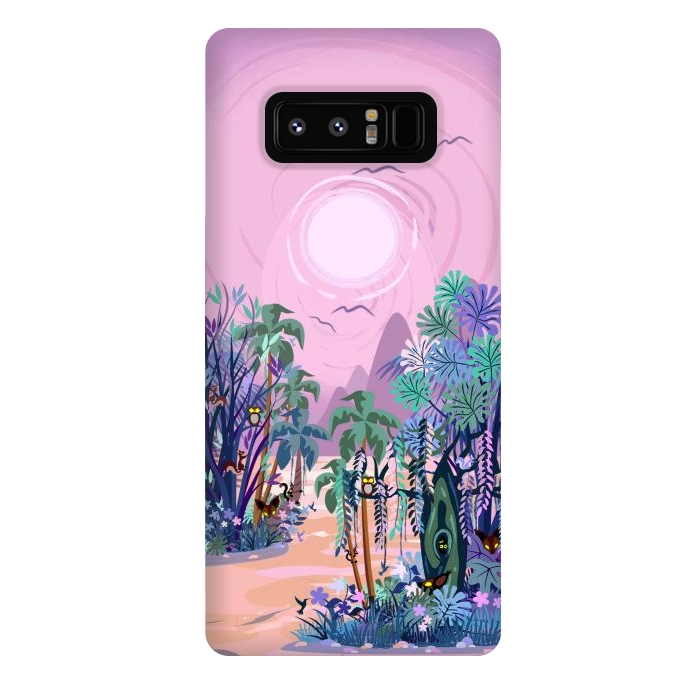 Galaxy Note 8 StrongFit The Eyes of the Enchanted Misty Forest by BluedarkArt