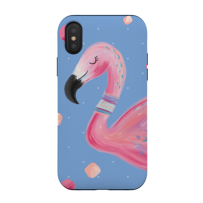 iPhone Xs / X StrongFit Fancy Flamingo by Noonday Design