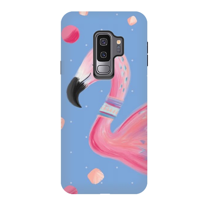 Galaxy S9 plus StrongFit Fancy Flamingo by Noonday Design