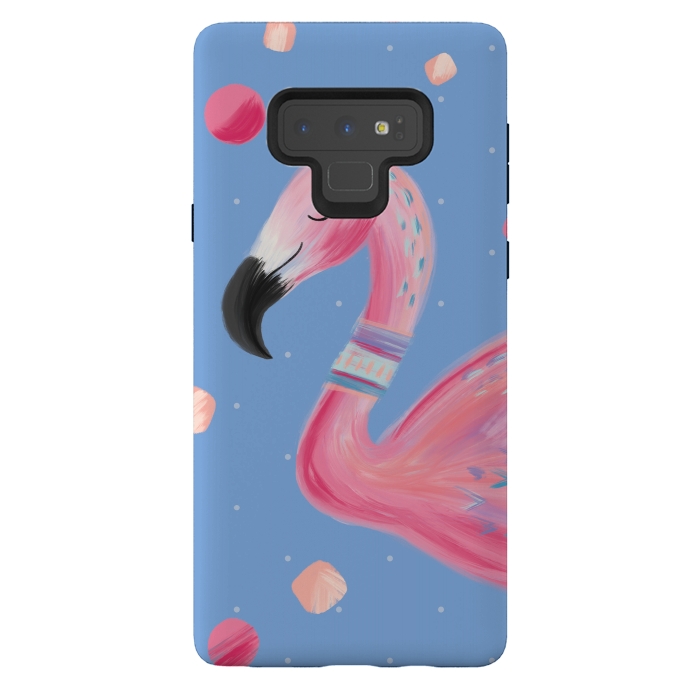 Galaxy Note 9 StrongFit Fancy Flamingo by Noonday Design