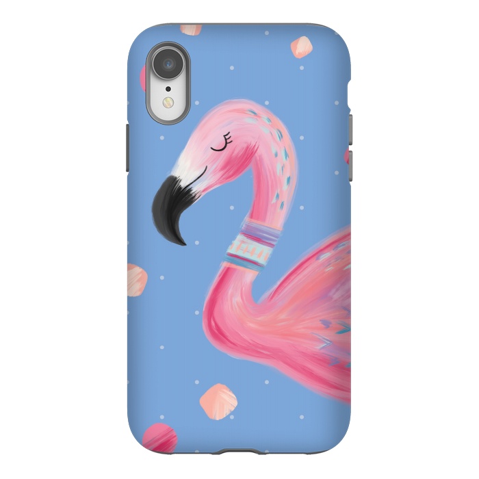 iPhone Xr StrongFit Fancy Flamingo by Noonday Design