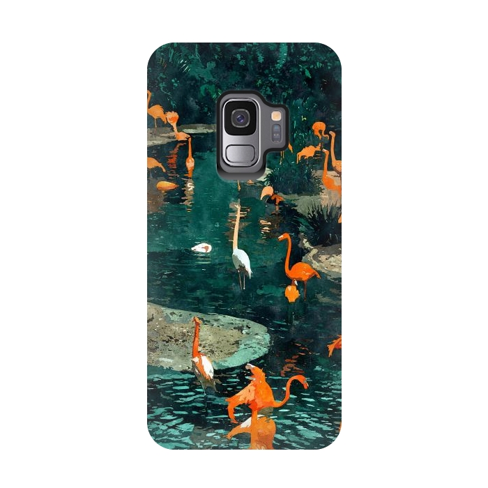 Galaxy S9 StrongFit Flamingo Creek by Uma Prabhakar Gokhale