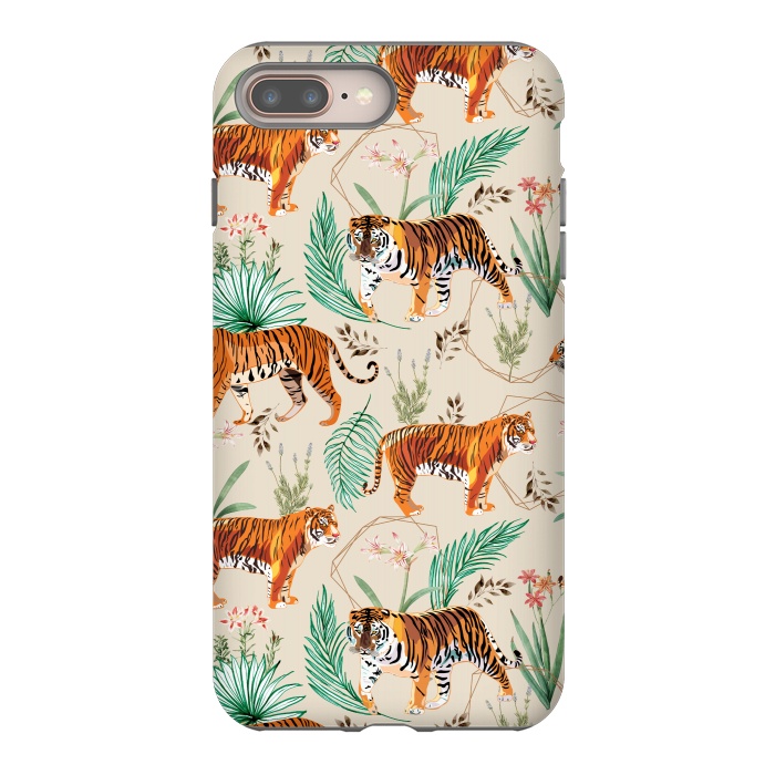 iPhone 7 plus StrongFit Tropical and Tigers by Uma Prabhakar Gokhale