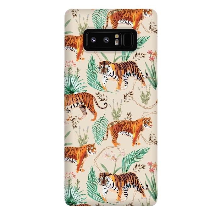 Galaxy Note 8 StrongFit Tropical and Tigers by Uma Prabhakar Gokhale