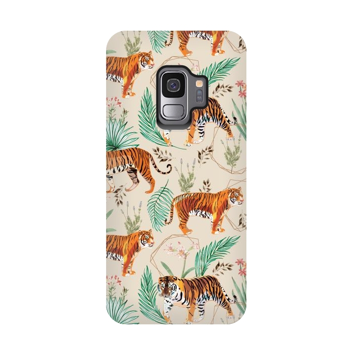 Galaxy S9 StrongFit Tropical and Tigers by Uma Prabhakar Gokhale
