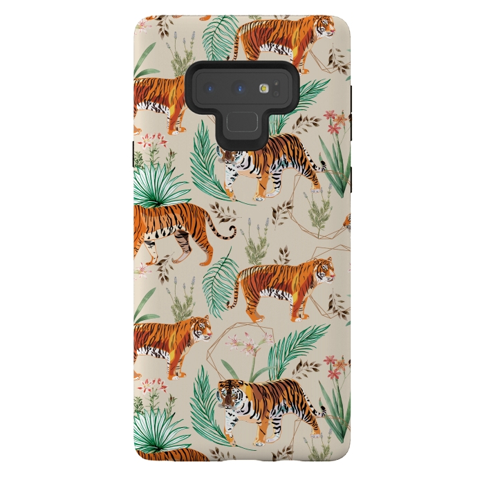Galaxy Note 9 StrongFit Tropical and Tigers by Uma Prabhakar Gokhale