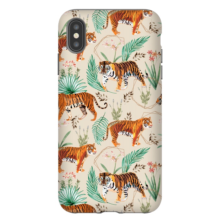 iPhone Xs Max StrongFit Tropical and Tigers by Uma Prabhakar Gokhale