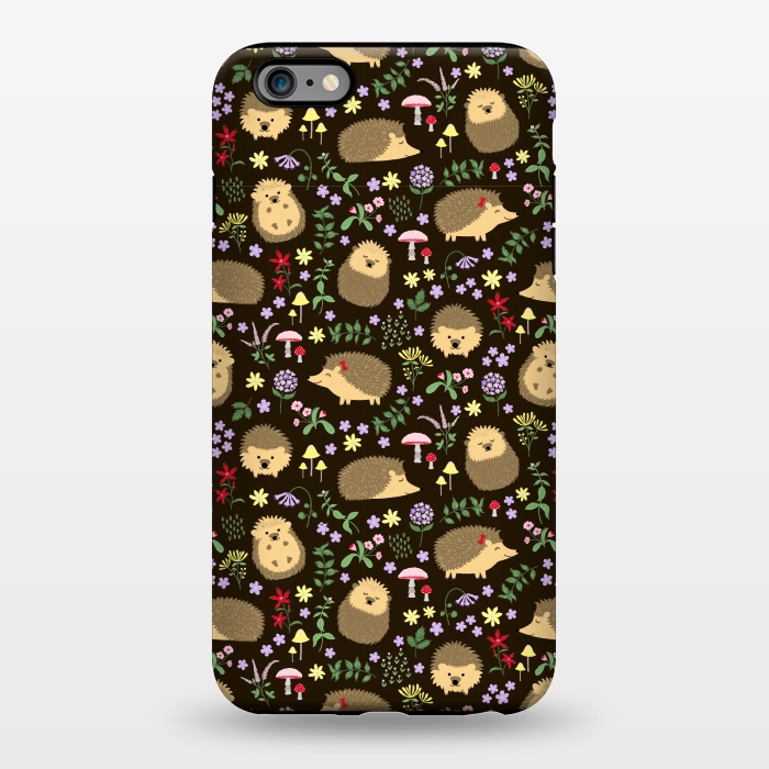 iPhone 6/6s plus StrongFit Hedgehogs amid woodland plants and flowers by Portia Monberg