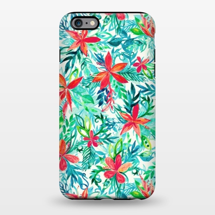 iPhone 6/6s plus StrongFit Tropical Jungle Watercolor Floral by Micklyn Le Feuvre