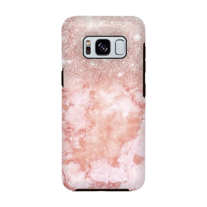 Galaxy S8 StrongFit Glitter on Blush Agate by  Utart