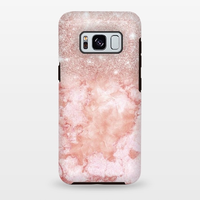 Galaxy S8 plus StrongFit Glitter on Blush Agate by  Utart