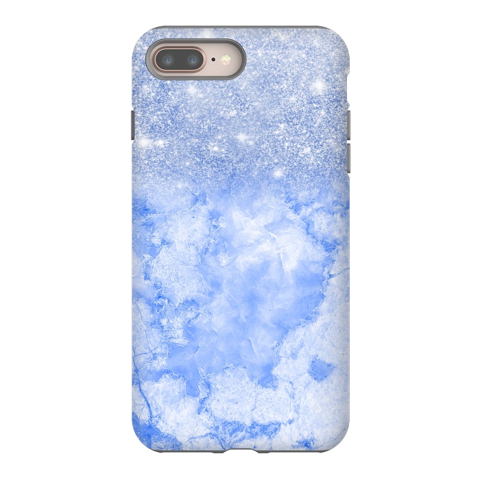 iPhone 7 plus StrongFit Glitter on Sky Blue Agate by  Utart