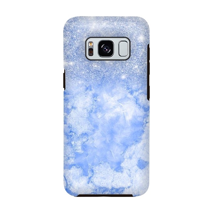 Galaxy S8 StrongFit Glitter on Sky Blue Agate by  Utart