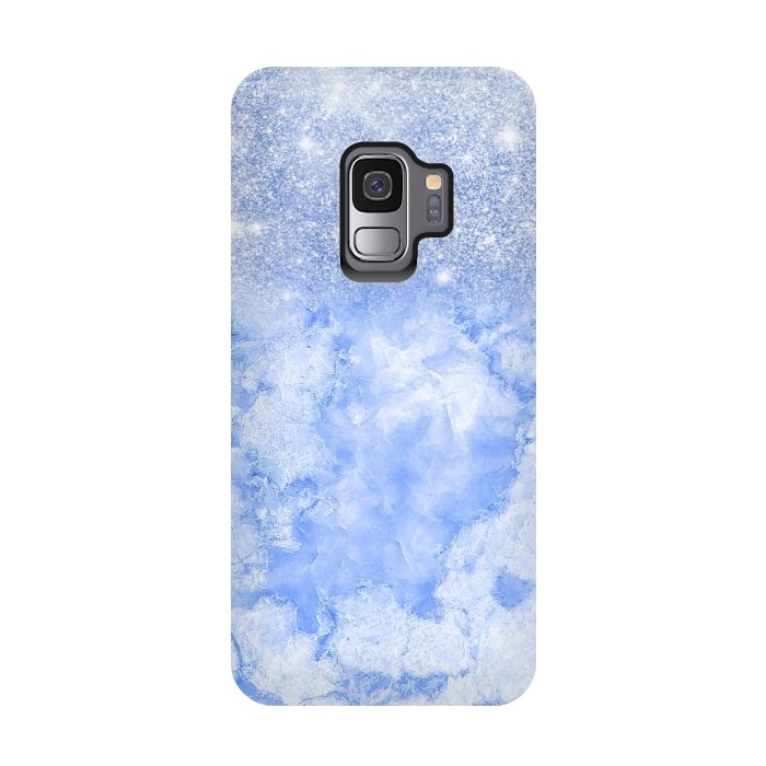 Galaxy S9 StrongFit Glitter on Sky Blue Agate by  Utart