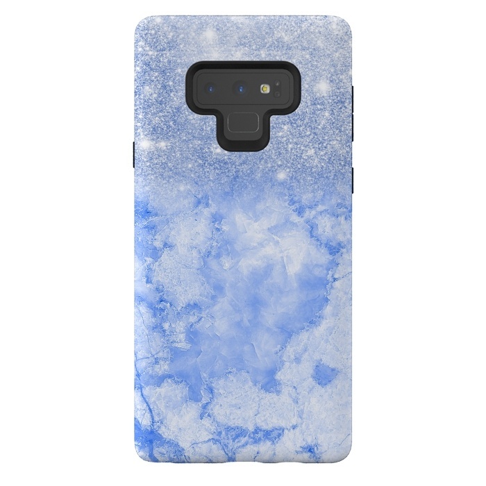Galaxy Note 9 StrongFit Glitter on Sky Blue Agate by  Utart