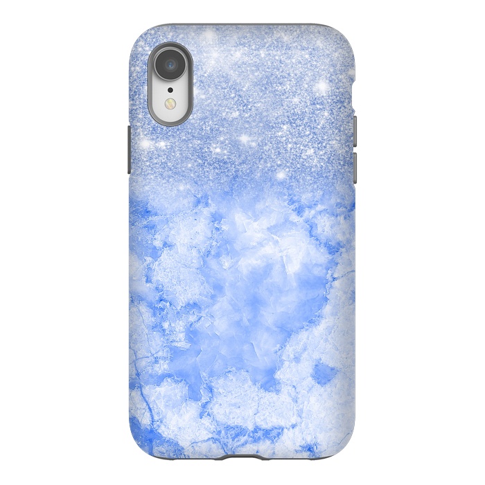 iPhone Xr StrongFit Glitter on Sky Blue Agate by  Utart