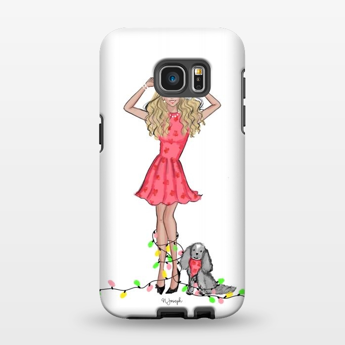 Galaxy S7 EDGE StrongFit Merry & Bright by Natasha Joseph Illustrations 