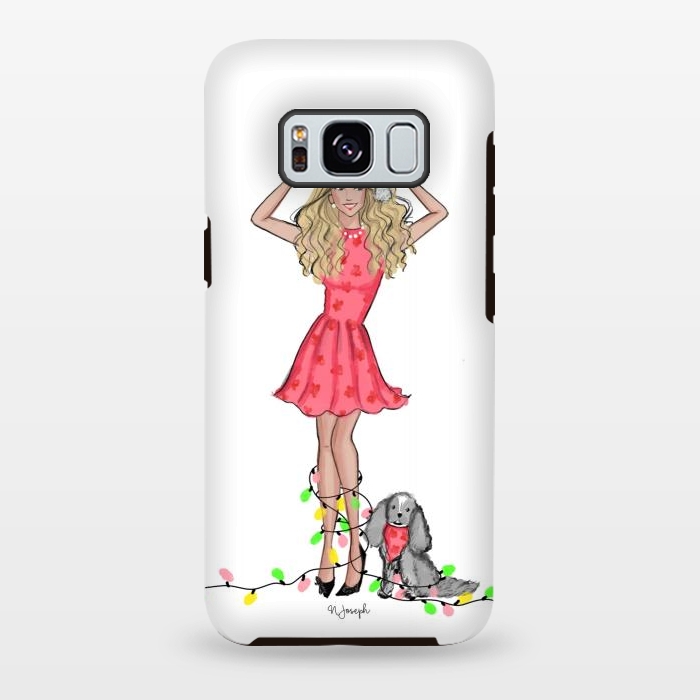 Galaxy S8 plus StrongFit Merry & Bright by Natasha Joseph Illustrations 