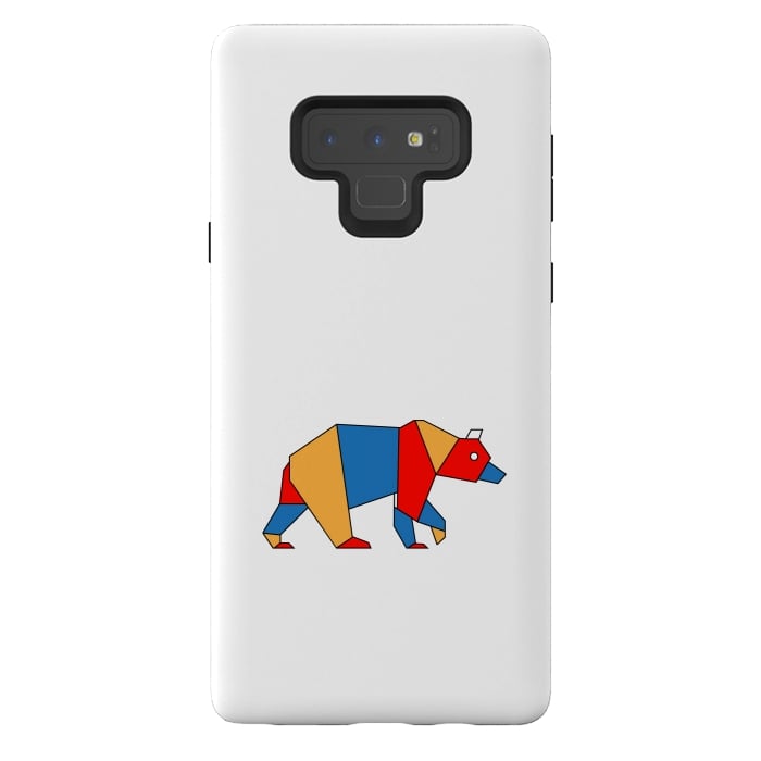 Galaxy Note 9 StrongFit bear geometric by TMSarts