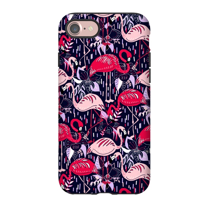 iPhone 7 StrongFit Fantasy Flamingos  by Tigatiga