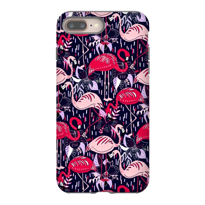 iPhone 7 plus StrongFit Fantasy Flamingos  by Tigatiga