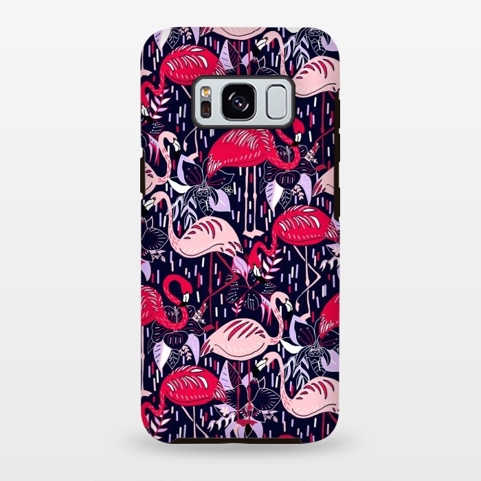 Galaxy S8 plus StrongFit Fantasy Flamingos  by Tigatiga