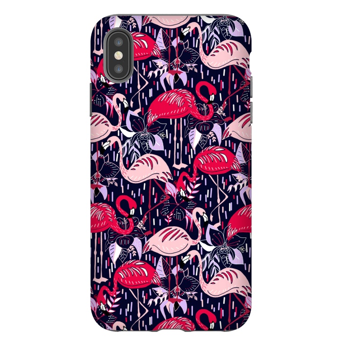 iPhone Xs Max StrongFit Fantasy Flamingos  by Tigatiga