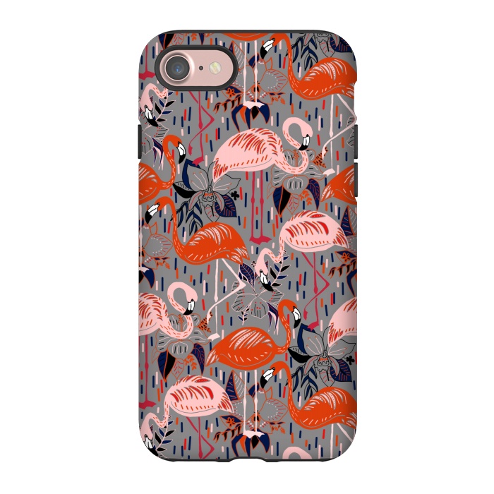 iPhone 7 StrongFit Flamingos  by Tigatiga