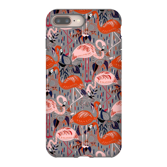 iPhone 7 plus StrongFit Flamingos  by Tigatiga