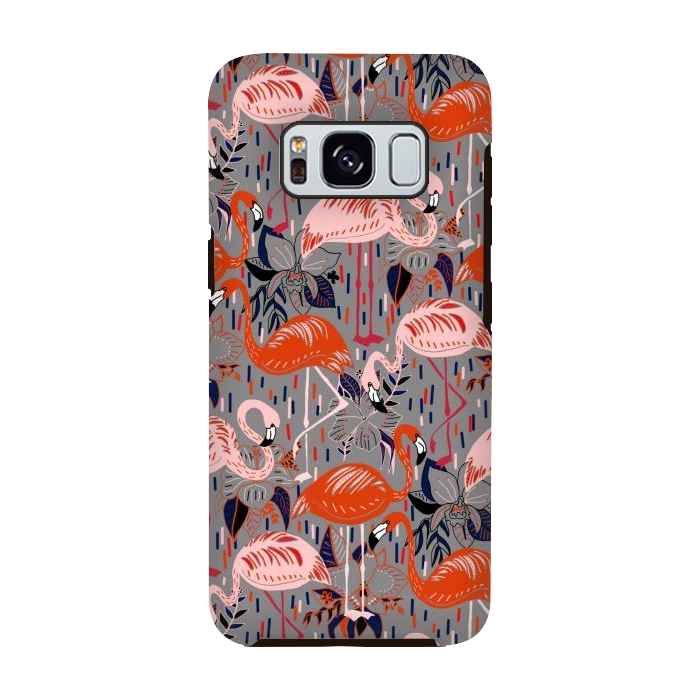 Galaxy S8 StrongFit Flamingos  by Tigatiga