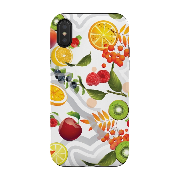 iPhone Xs / X StrongFit Mixed Fruit by Bledi