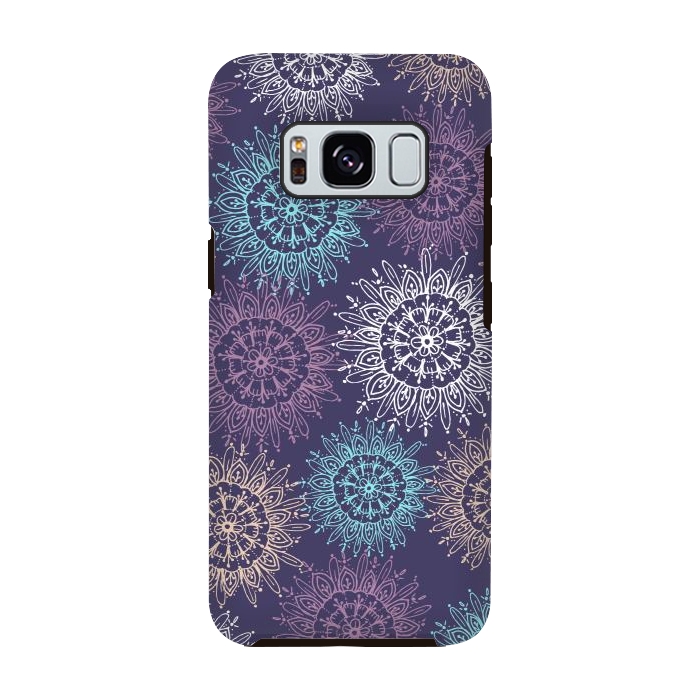 Galaxy S8 StrongFit Purple Pattern  by Rose Halsey